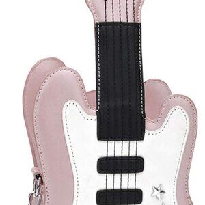 Guitar/Violin/Piano Shoulder Bag Creative PU Leather Zipper Closure Crossbody To